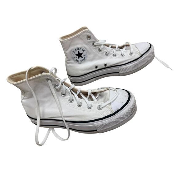 Converse Chuck Taylor All Star High Top Sneakers White 7.5 HIgh Tops - Picture 4 of 9